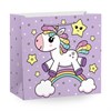 Пакет подарочный (1 штука) 20x12x25 см, "Единорожка", с атласной лентой, ЗОЛОТАЯ СКАЗКА, 700858 - фото 9176629