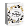 Пакет подарочный (1 штука) 18х10х23 см (M), "Happy Birthday", ассорти, глиттер, фольга, ЗОЛОТАЯ СКАЗКА, 700806 - фото 9176646