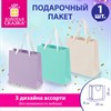 Пакет подарочный (1 штука) 20х8х20 см, "Pastel Mix", ассорти, крафт, ЗОЛОТАЯ СКАЗКА, 700831 - фото 9176649