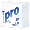 Салфетки бумажные 100 шт., 24х24 см, PROtissue COMFORT, белые, 100% целлюлоза, С184 - фото 9295608