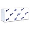 Полотенца бумажные 200 шт, PROtissue (H2) PREMIUM, 1-сл, белые, КОМПЛЕКТ 28 пач,24х21,5, Z-слож,С446 - фото 9295629