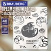 Тетрадь предметная КОТ-НЕПОСЕДА 48л, пластиковая обложка, ГЕОМЕТРИЯ, клетка, подсказ, BRAUBERG, 405532 - фото 9296108