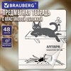 Тетрадь предметная КОТ-НЕПОСЕДА 48л, пластиковая обложка, АЛГЕБРА, клетка, подсказ, BRAUBERG, 405527 - фото 9296111