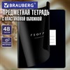 Тетрадь предметная BLACK MODE 48л, пластиковая обложка, ГЕОГРАФИЯ, клетка, подсказ, BRAUBERG, 405518 - фото 9296147