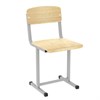 Стул ученический нерегулируемый ПИФАГОР SC-1, 380х380х790 мм, рост 6 (170-190 см), серый каркас, фанера, 533348 - фото 9343174