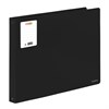 Папка на 4 кольцах БОЛЬШОГО ФОРМАТА А3, ГОРИЗОНТАЛЬНАЯ, 30 мм, до 250 листов, черная, 0,8 мм, STAFF, 274003 - фото 9457225