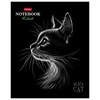 Тетрадь А5 48л. HATBER скоба, клетка, матовая ламинация, 3D лак, Black Cat (микс в сп, 48Т5лолВ1 - фото 9457342