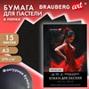 Бумага для пастели ФАКТУРНАЯ А3 в папке, 15 листов, ЧЕРНАЯ, 270 г/м2, BRAUBERG ART, К, 117758 - фото 9463198