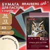 Бумага для пастели ФАКТУРНАЯ А3 в коробке, 36 листов 12 цветов, 270 г/м2, BRAUBERG AR, 117760 - фото 9463209