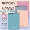 Блокнот МАЛЫЙ ФОРМАТ А6, 108х145 мм, 40 л., гребень, кросс-серия "МОРАНДИ", клетка, 4 цвета, BRAUBERG, 118554 - фото 9537107