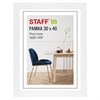 Рамка 30х40 см, небьющаяся, багет 30 мм, МДФ, STAFF "Style", белая, 391339 - фото 9605089