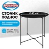 Столик-поднос BOOMHOUSE (БУМХАУС) CT-003 кофейный (ширина 47 см, высота 51 см), металл, черный, 641938 - фото 9639126
