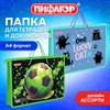 Папка на молнии с ручками ПИФАГОР А4, 1 отделение, пластик, 55 мм, ручки-шнурок, АССОРТИ, 274473 - фото 9676112