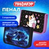 Пенал ПИФАГОР, 1 отделение, ламинированный картон, 19х11 см, АССОРТИ, 274559 - фото 9676145