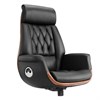 Кресло без пятилучия HAWASAN PREMIUM "GALANT EX-805", до 200 кг, синхромеханизм, натуральная кожа, цвет чёрный, 641940 - фото 9695659