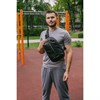 Рюкзак однолямочный HEIKKI SPORTING (ХЕЙКИ), светоотражающая полоса, черный, 37х23х10 см, 273905 - фото 9713231