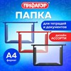 Папка для тетрадей А4 ПИФАГОР, пластик, молния сверху, прозрачная, АССОРТИ, 274471 - фото 9713246