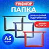 Папка для тетрадей ПИФАГОР А5, пластик, молния сверху, прозрачная, АССОРТИ, 274472 - фото 9713248