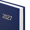 Ежедневник датированный 2027 145х215 мм, А5, STAFF, обложка бумвинил, синий, 117816 - фото 9729978