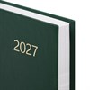 Ежедневник датированный 2027 145х215 мм, А5, STAFF, обложка бумвинил, зеленый, 117815 - фото 9729981