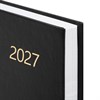 Ежедневник датированный 2027 145х215 мм, А5, STAFF, обложка бумвинил, черный, 117817 - фото 9729982