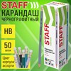 Карандаш чернографитный с ластиком STAFF EVERYDAY BLP-MRN, 1 шт., НВ, корпус ассорти, 182167 - фото 9765210
